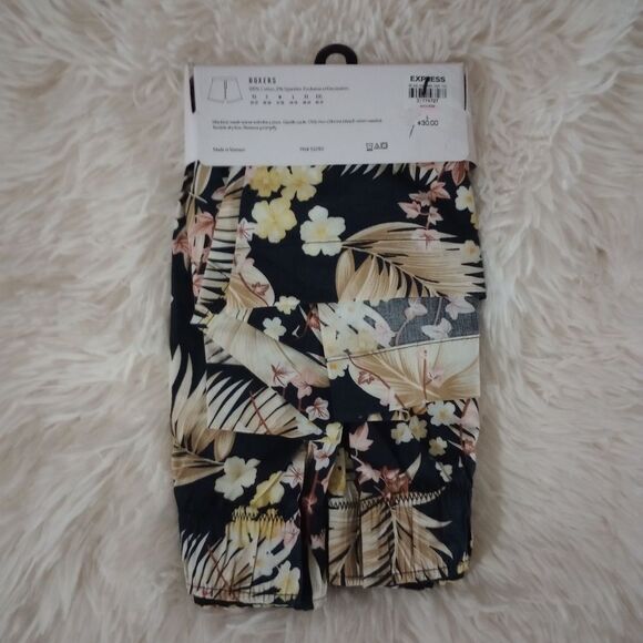 🆕🩳Express Men's Botanical Print Boxer - Picture 2 of 2